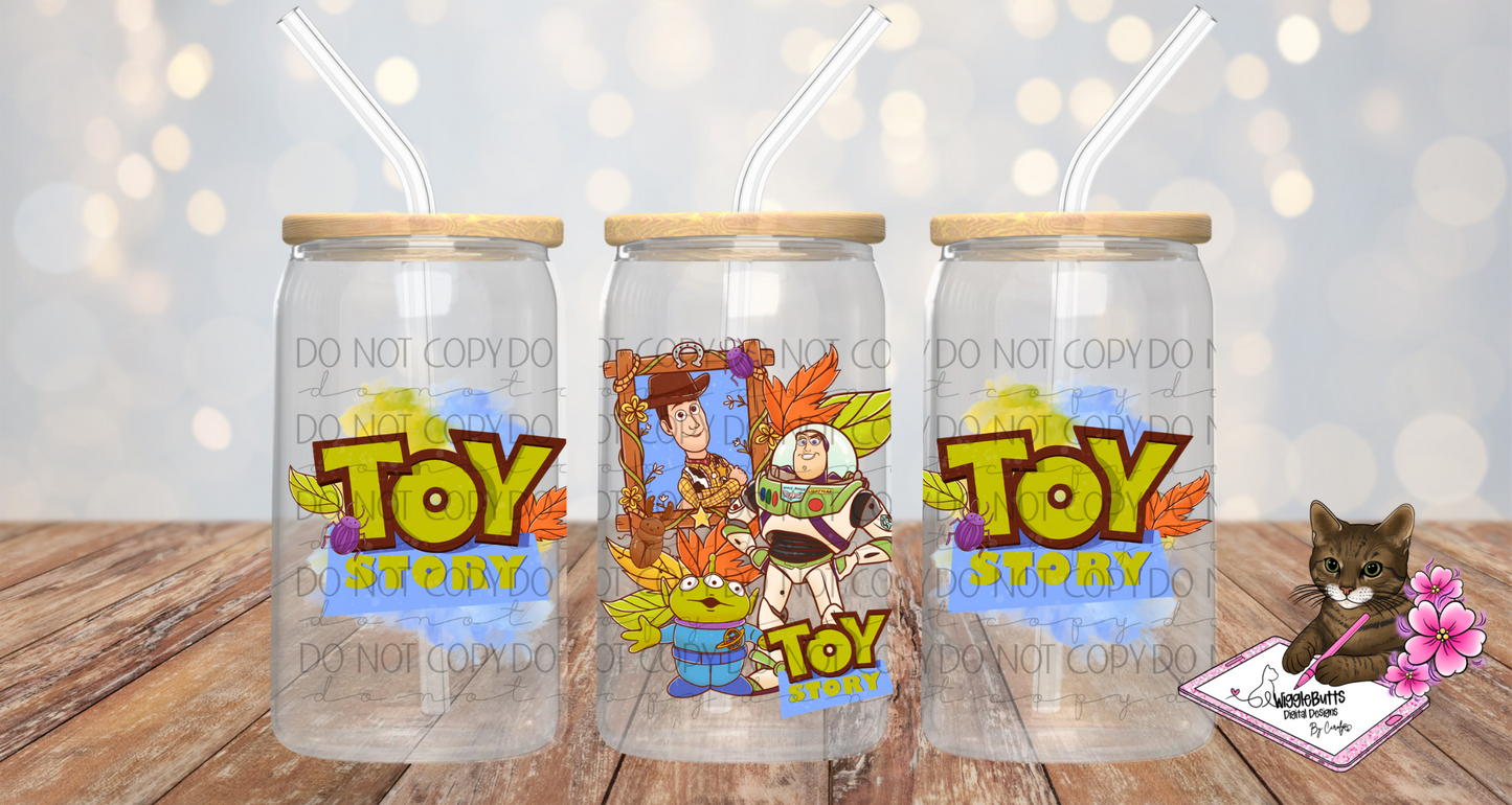 Toy Bugs 16oz Cup Jar PNG Wrap Design