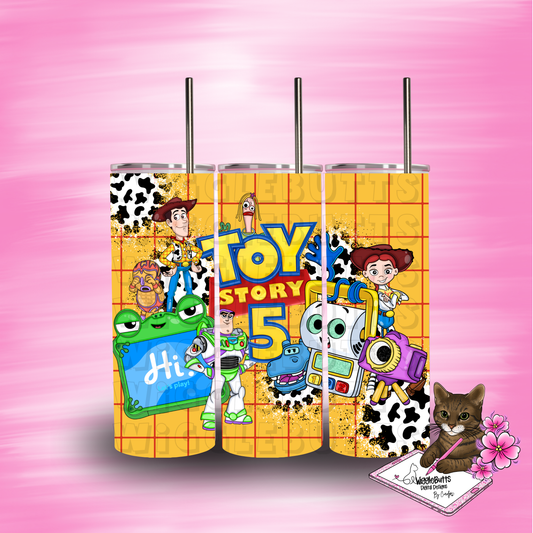 Toys Number 5 20oz Tumbler Wrap PNG Design