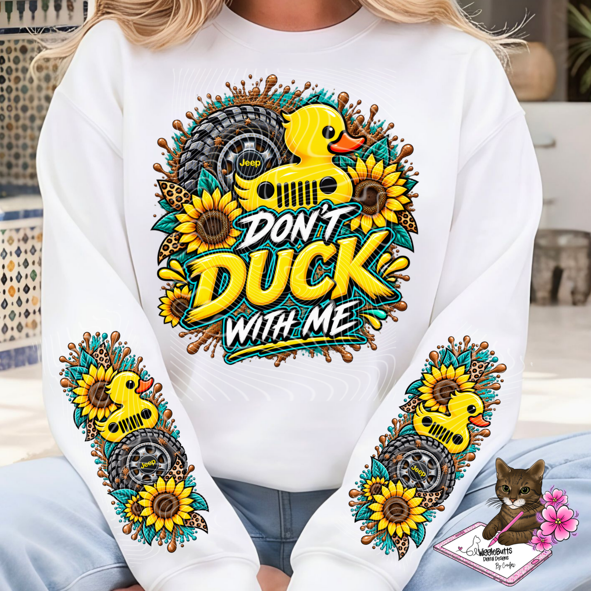 Off Road Don't Duck With Me PNG Design and Matching PNG Sleeve Design