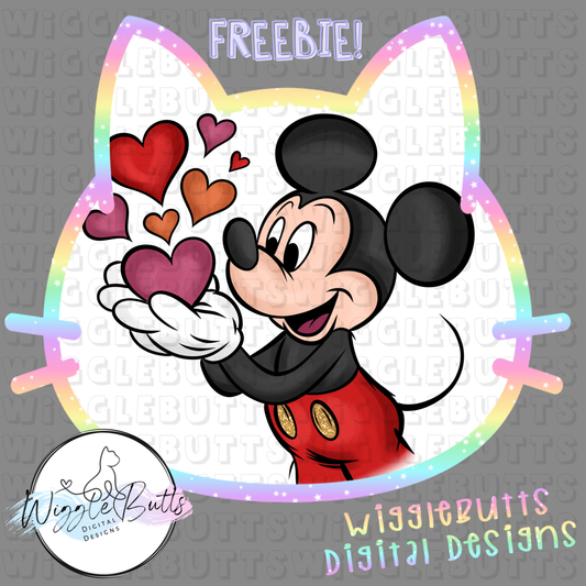 Mouse and Friends Valentine's Day ClipArt Piece