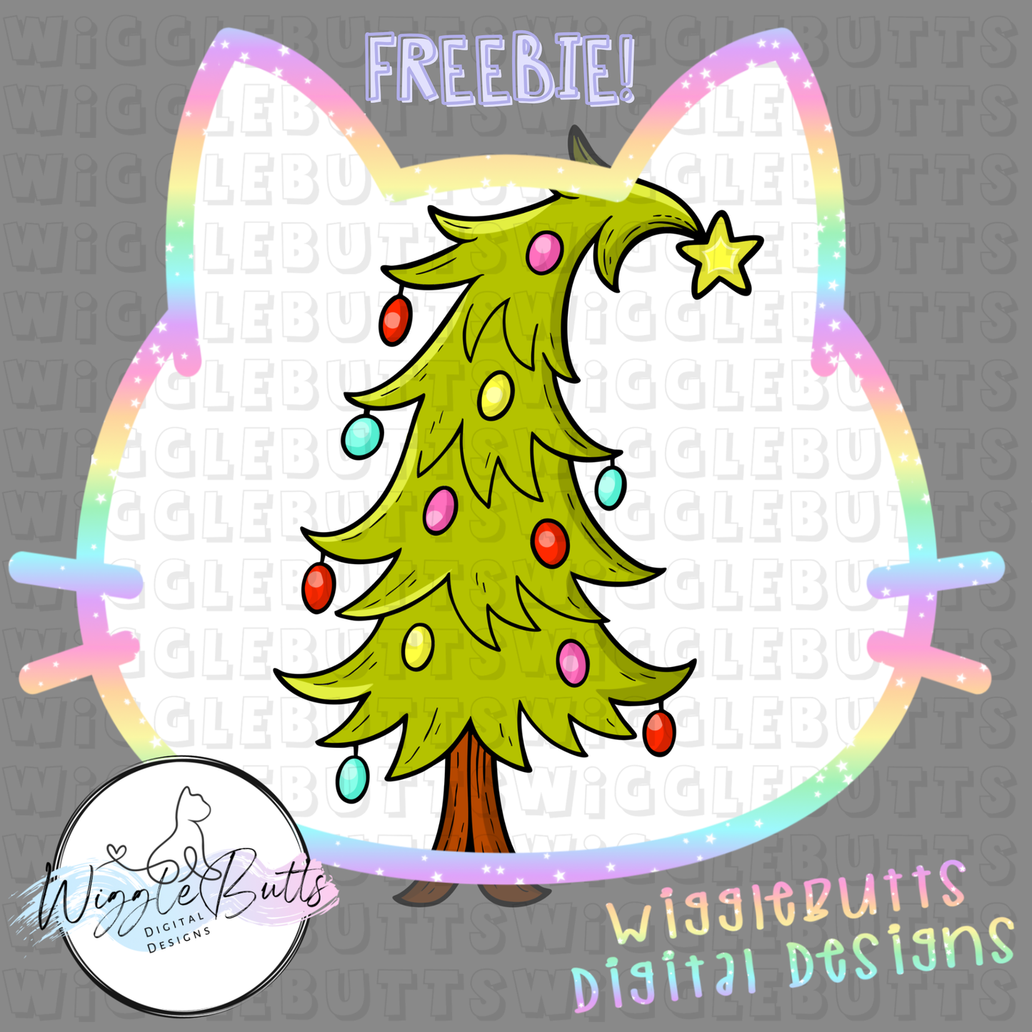 Green Guy Christmas Tree ClipArt Piece