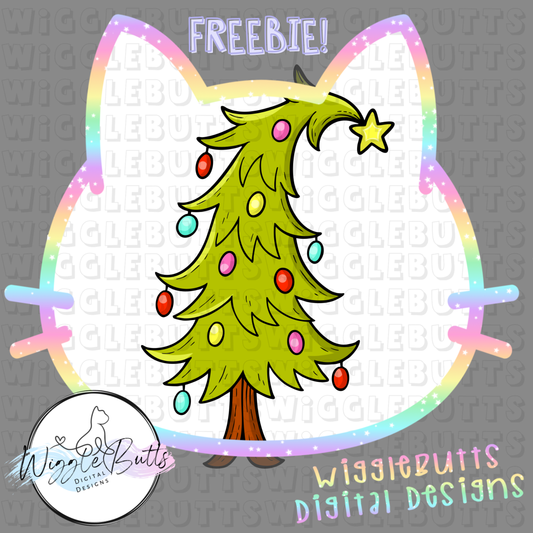 Green Guy Christmas Tree ClipArt Piece