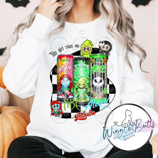 Nightmare Energy Drink Little Monsters PNG Design