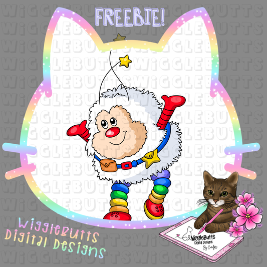 80s Retro Rainbow Friend ClipArt Piece