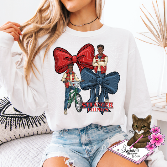 ST Strange Coquette Bows PNG Design