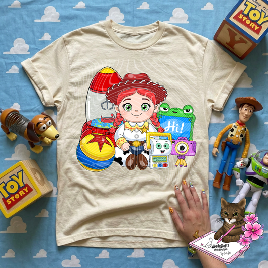 Toys Number 5 Stuffy Stuffies Cowgirl PNG Design