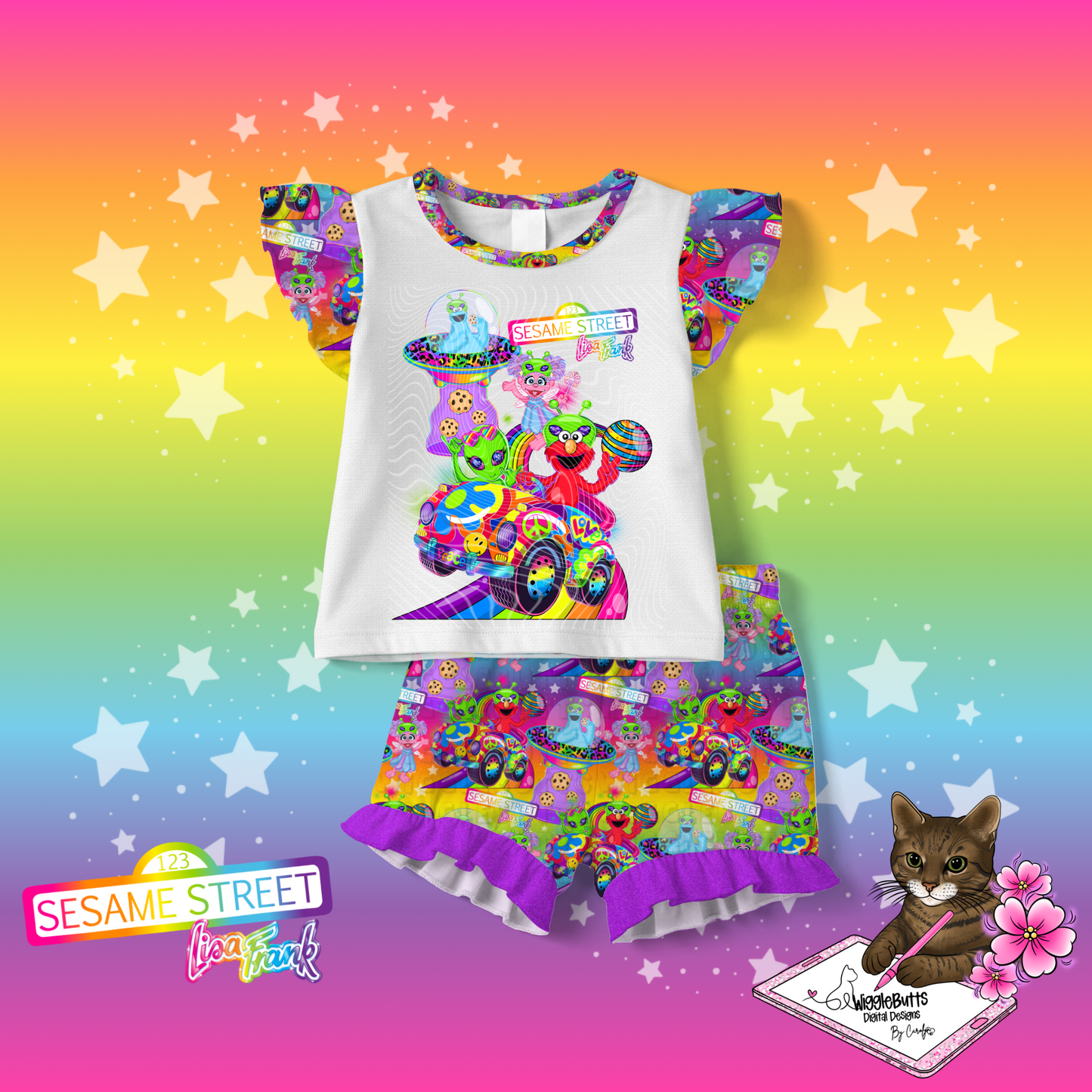 SS LF Mash Up 90s Rainbow Style PNG Design