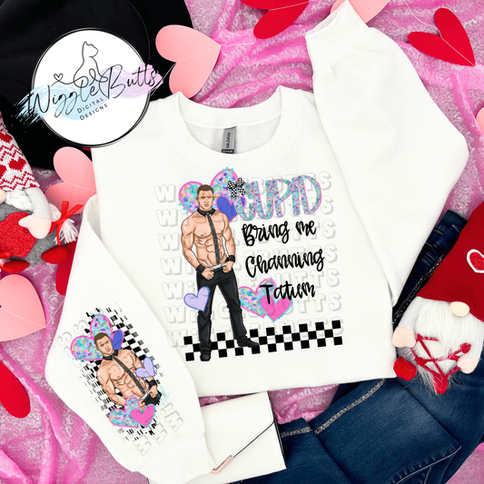 Cupid Magic Stripper Valentine's Day PNG Design and Matching PNG Sleeve Design