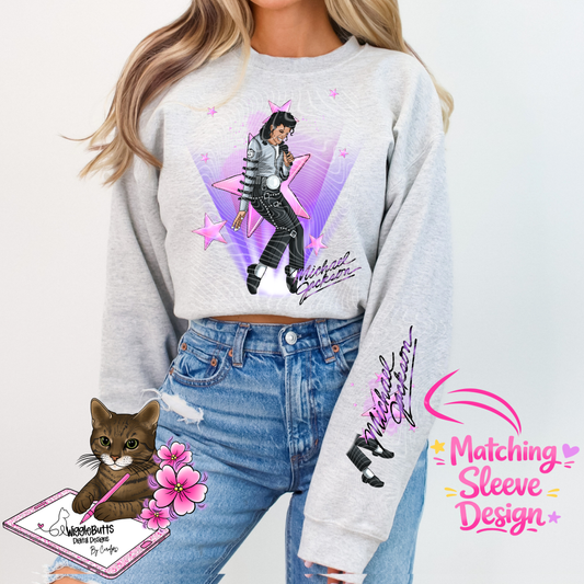 Pop Star Purple/Pink PNG Design and Matching PNG Sleeve Design