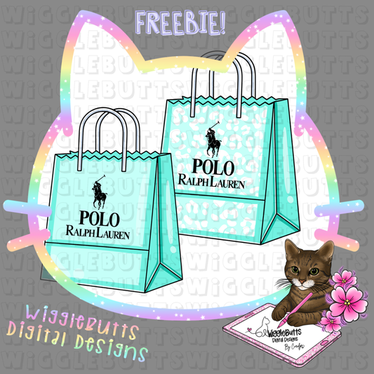 Teal Boujee Shopping Bags ClipArt Set