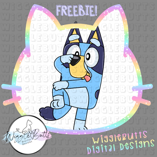 Blue Dog Puppies ClipArt Piece