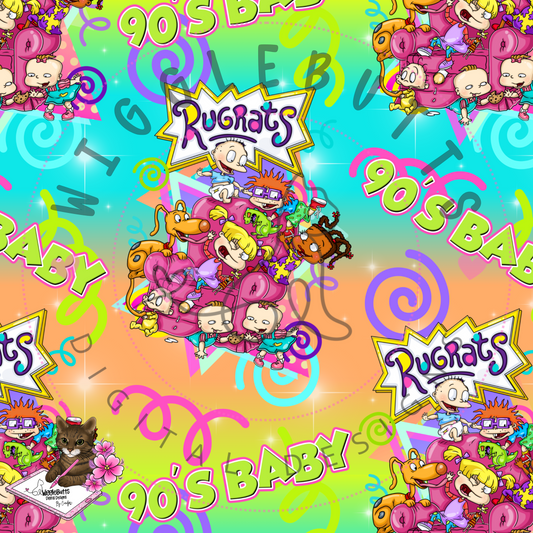 Retro 90s Cartoon Kids 90s Baby Seamless File