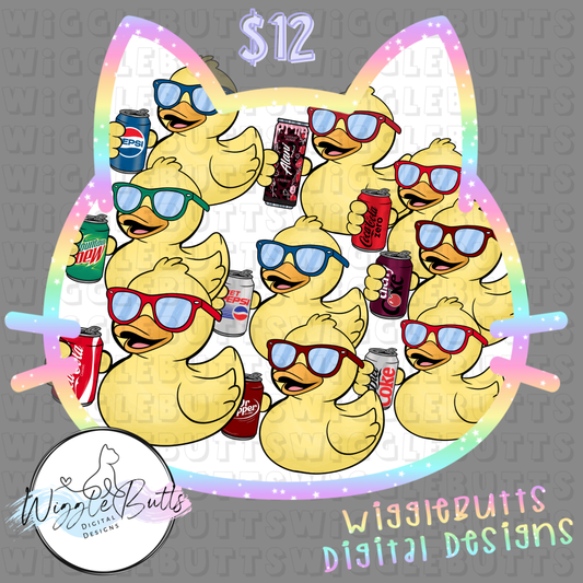Soda Pop Soft Drink Ducks ClipArt Bundle