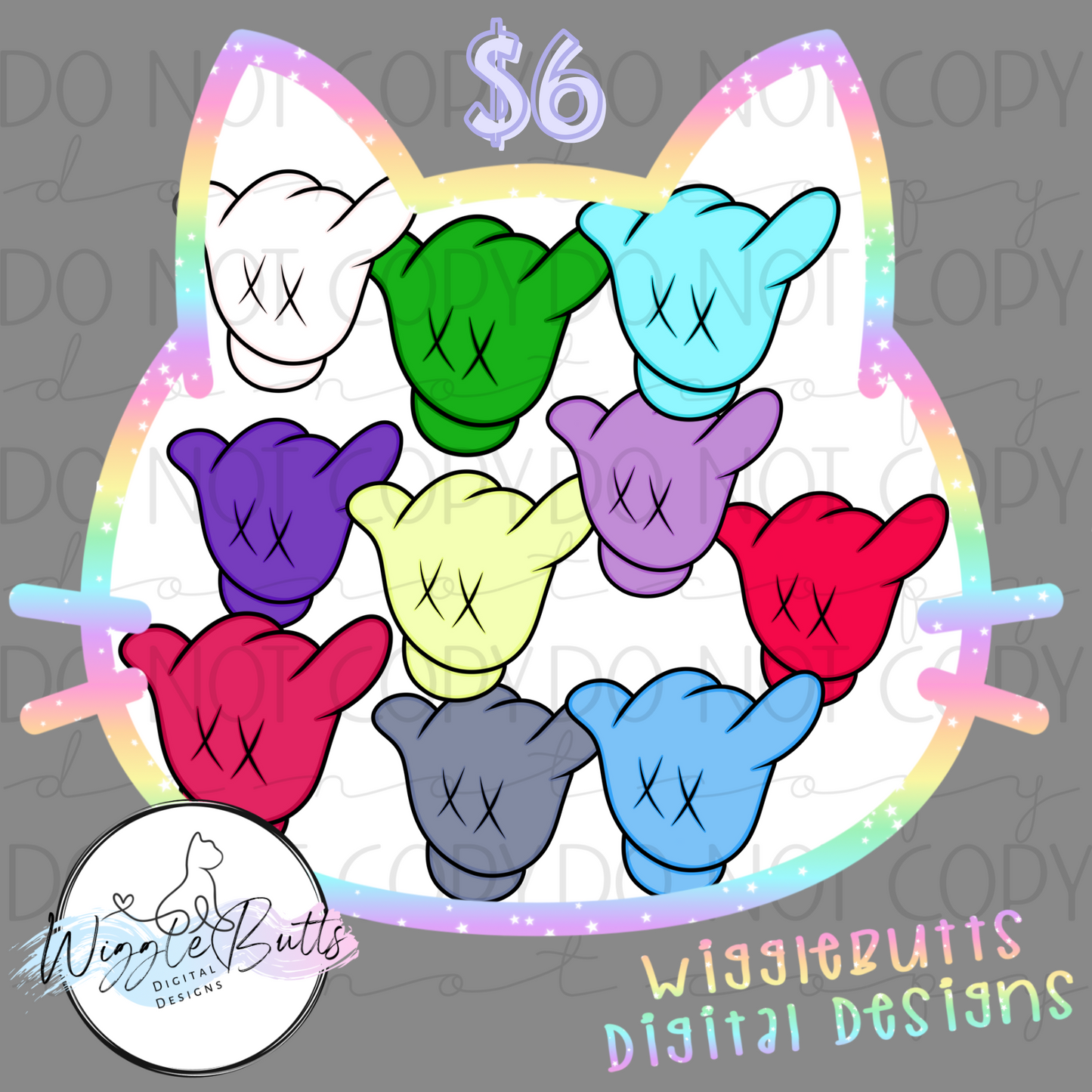 X Eyes Mouse Hands ClipArt Bundle