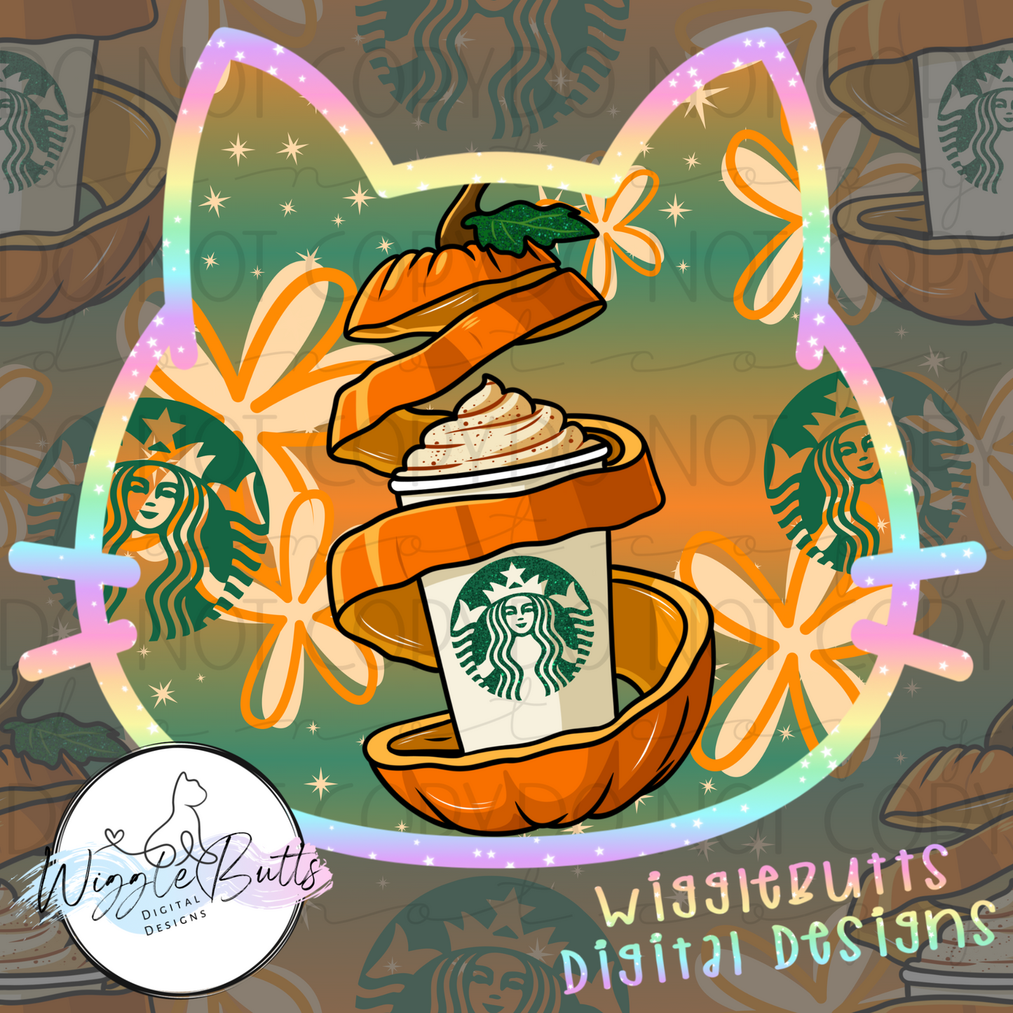 Coffee Pumpkin Spice Latte Seamless File