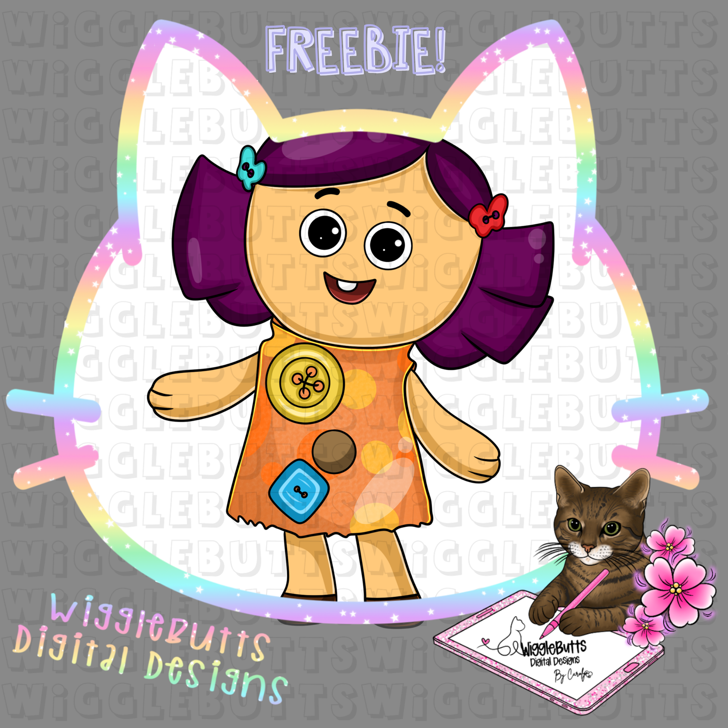 Toys Number 4 Doll ClipArt Piece