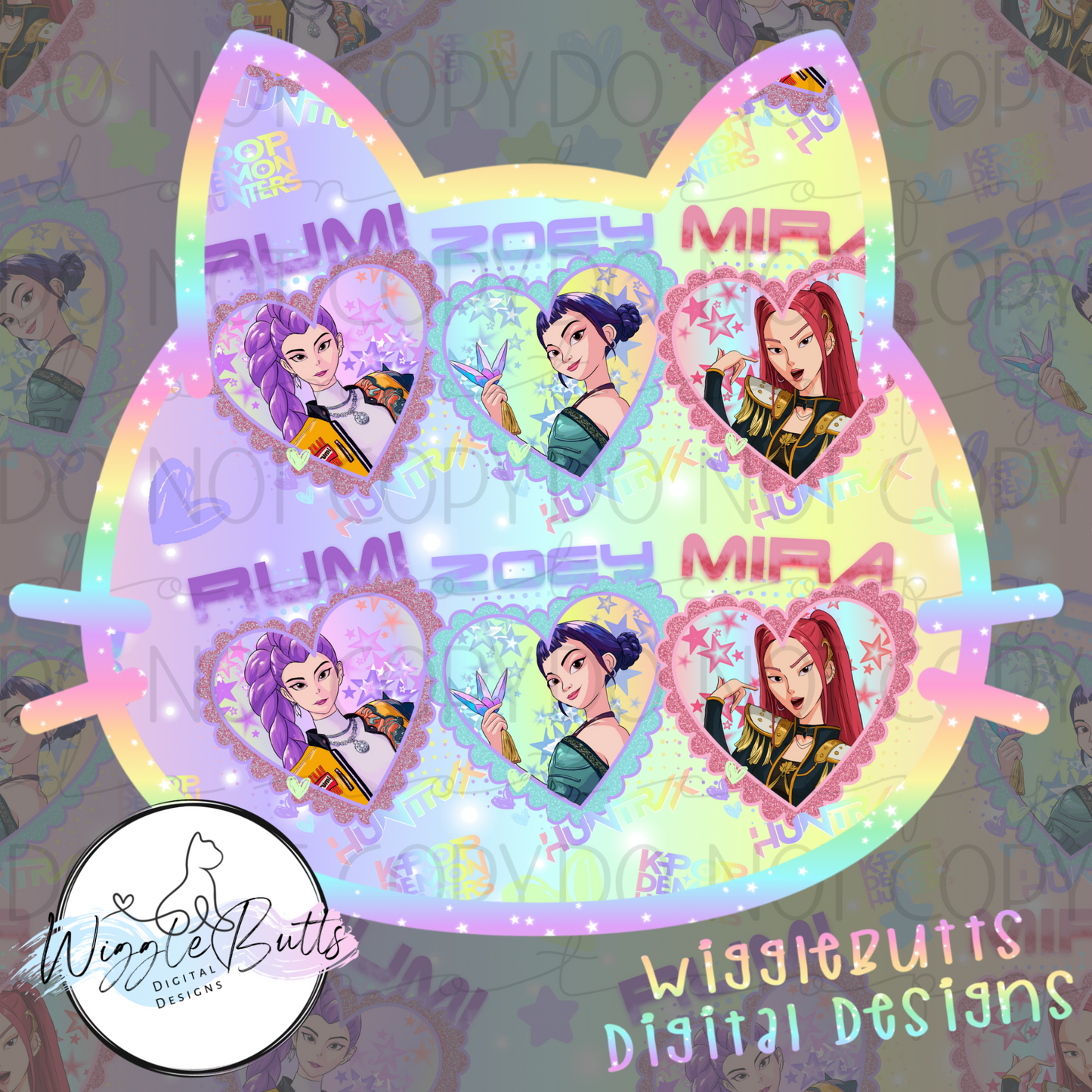 Hunter Girls Pastel Logo Seamless File