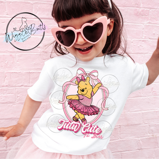 Honey Bear Ballerina PNG Design