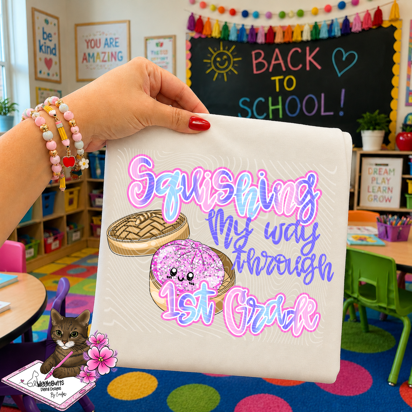 Back to School Squishing My Way Through Grade Levels Teacher Design Bundle
