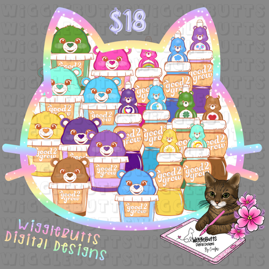 80s 90s Retro Throwback Bears Juices and Snacks ClipArt Bundle