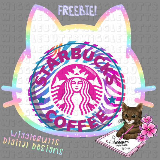 Coffee Lovers Neon Zebra ClipArt Piece