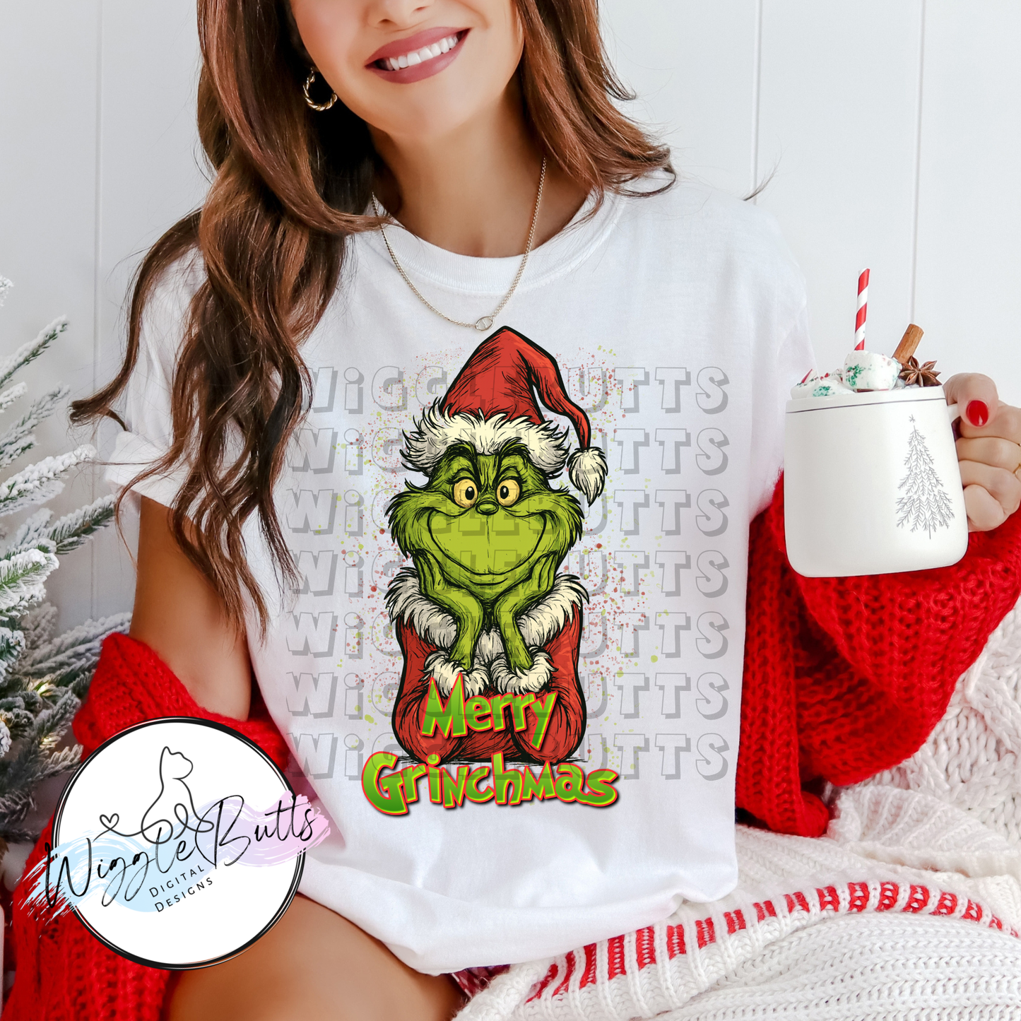 Green Guy Christmas PNG Design