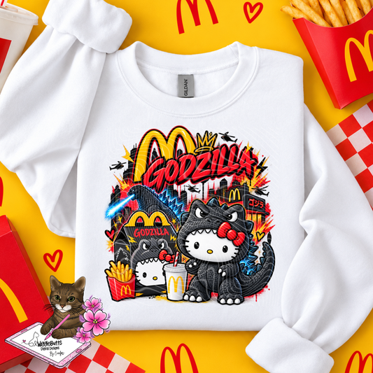 Kitty and Friends Fast Food PNG Design