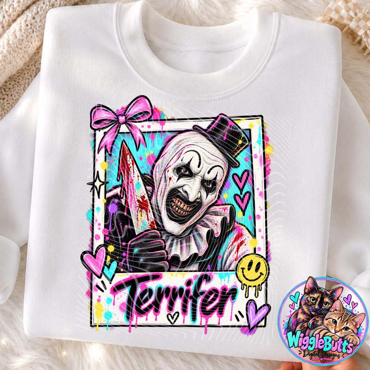 Horror Character Polaroid PNG Design