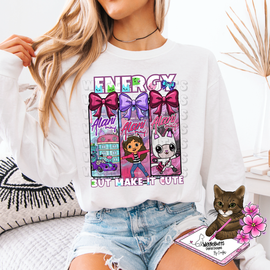 Cat Kitty Dollhouse Energy Drink But Cute PNG Design