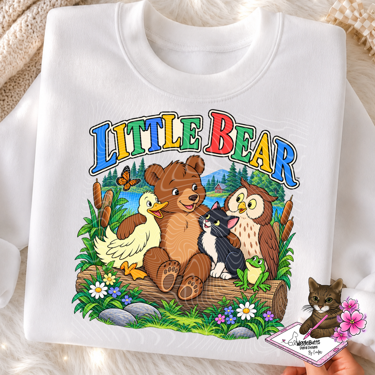 Retro Brown Bear PNG Design