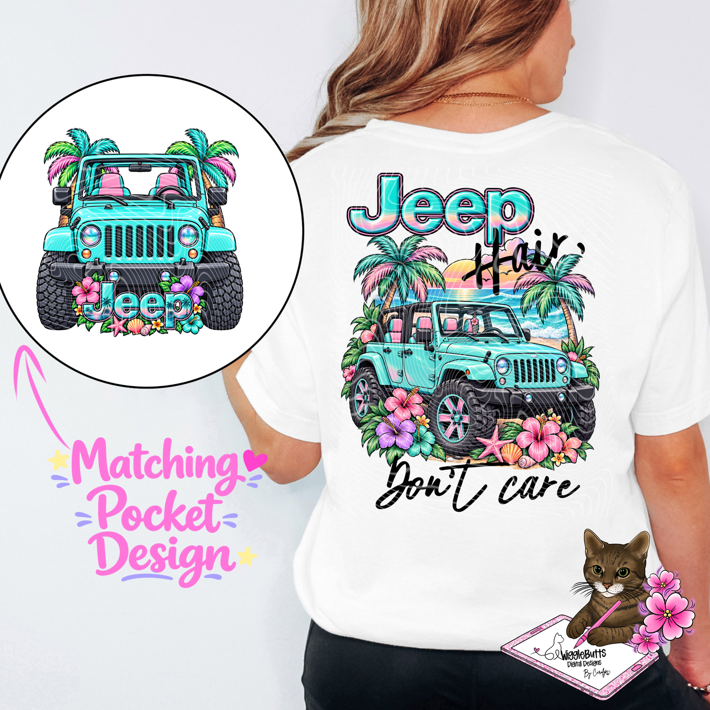 Off Road Hair Don't Care PNG Design and Matching PNG Pocket Design