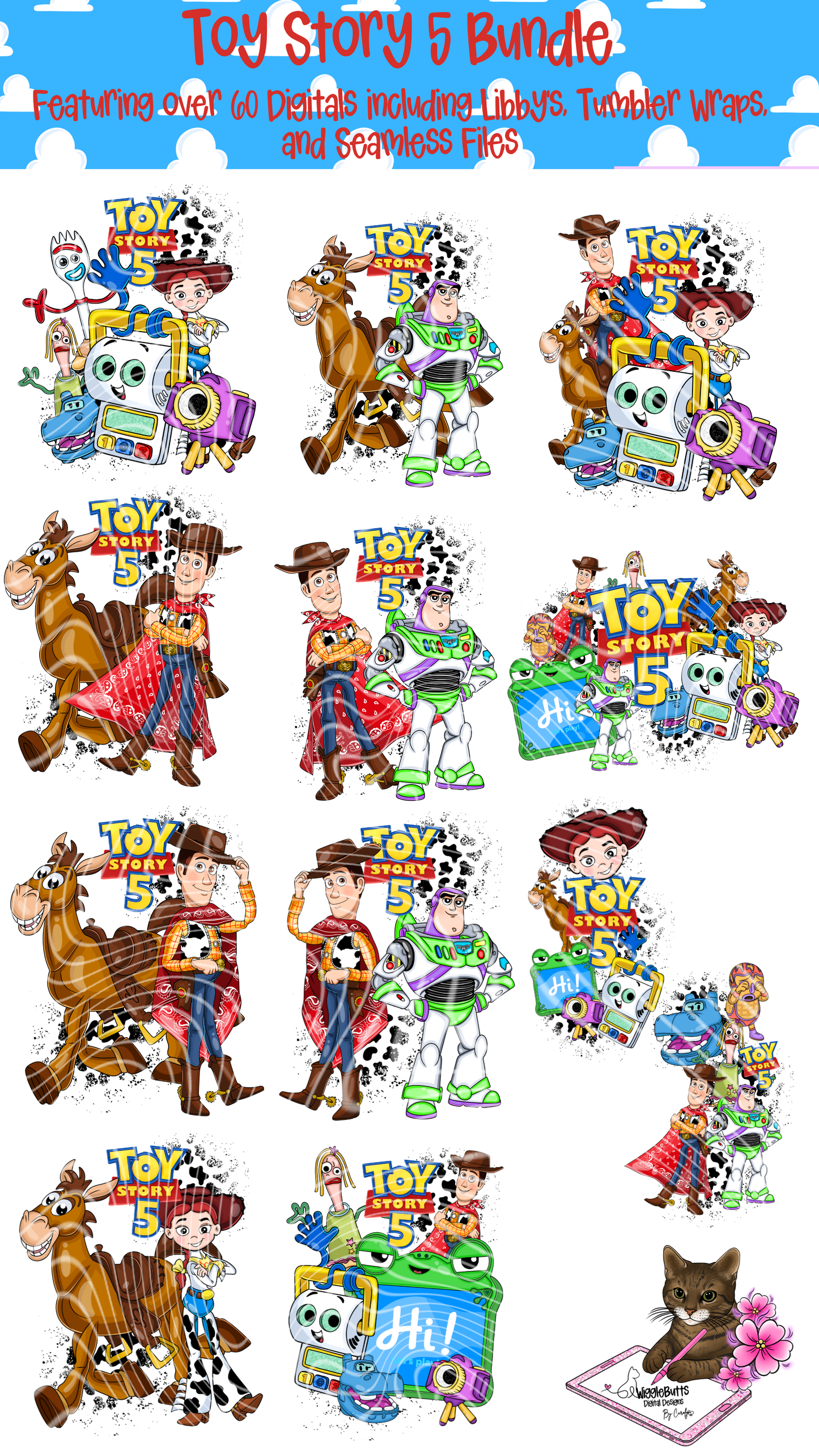 Toys Number 5 Solo PNG Design Bundle