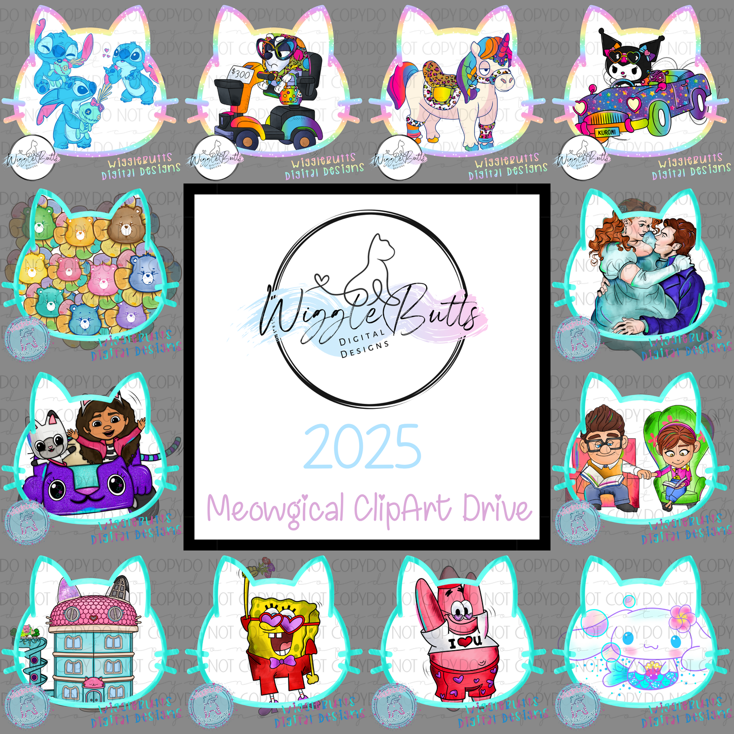 2025 Yearly Meowgical ClipArt Drive