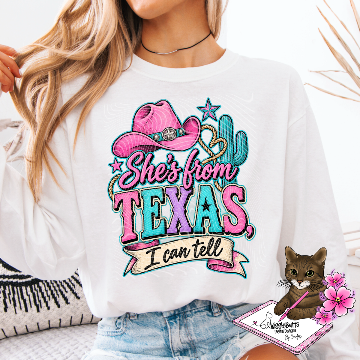 She's from Texas PNG Design