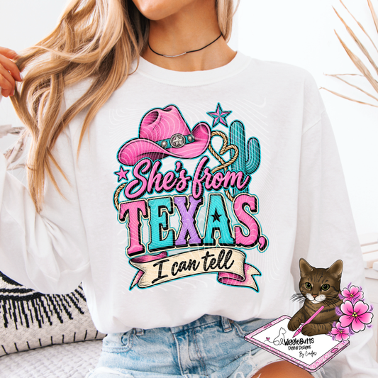 She's from Texas PNG Design