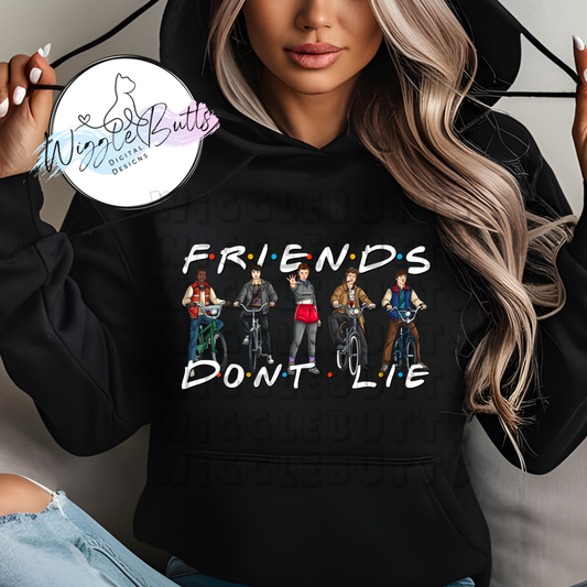 ST Strange Friends Bike PNG Design