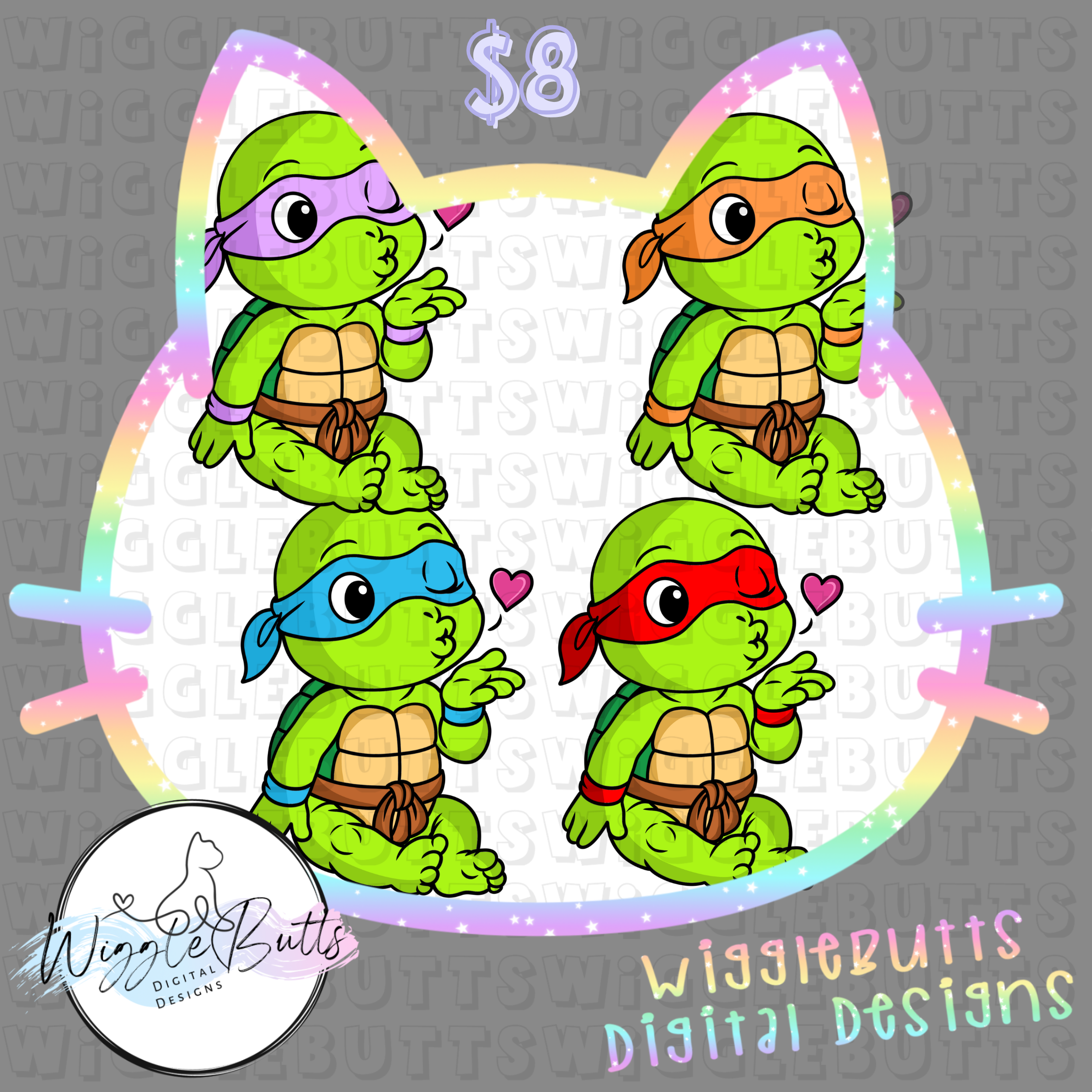 Baby Turtles ClipArt Bundle – Wigglebutts Digital Designs