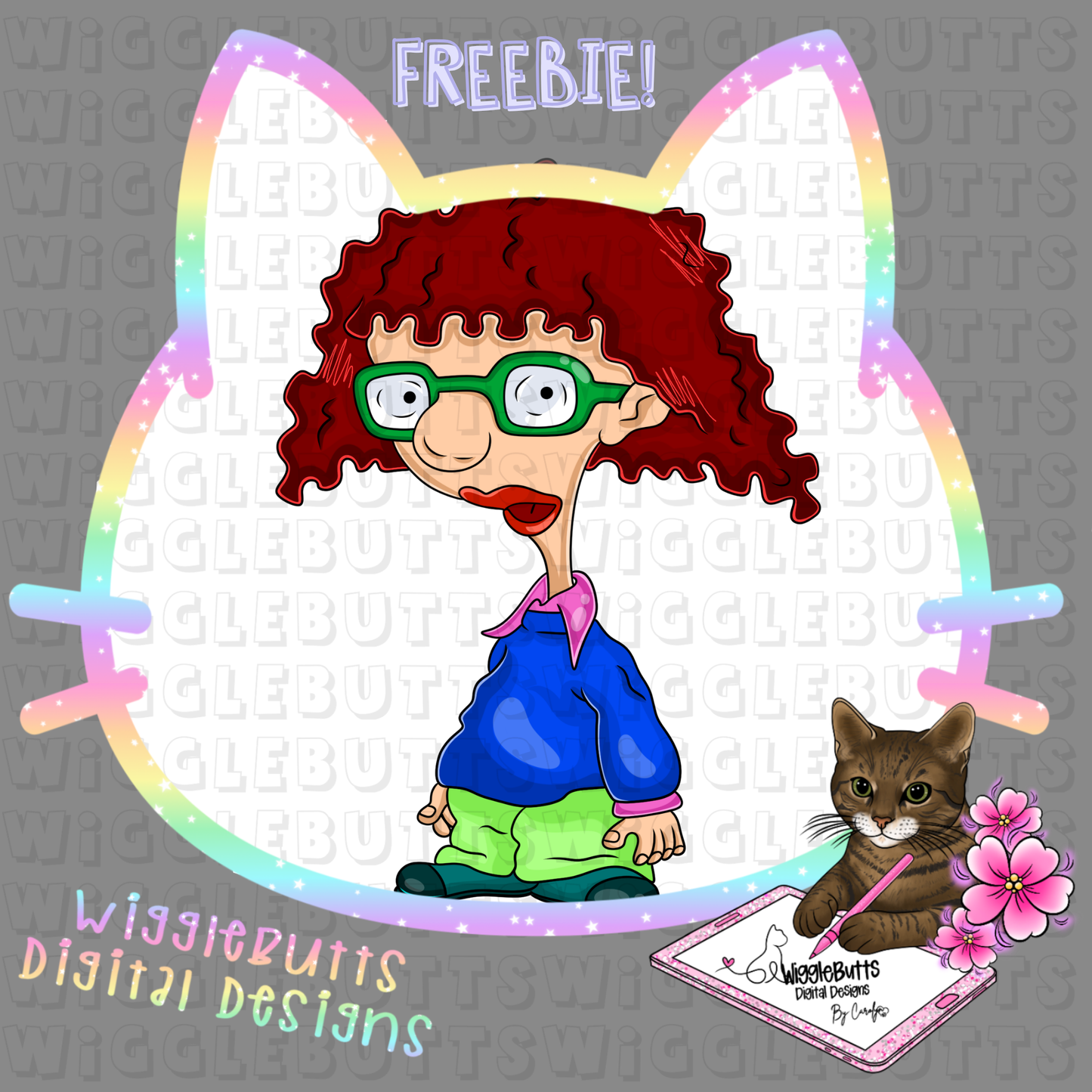 Red Head Ginger Girl ClipArt Piece