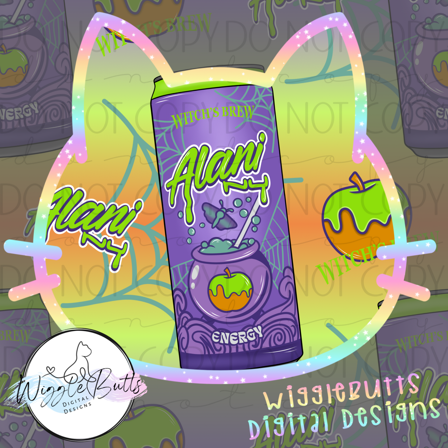 Energy Drink Witch Brew Seamless File