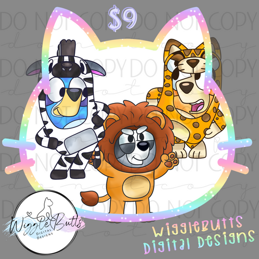 Blue Dog Puppies Onesies Bundle