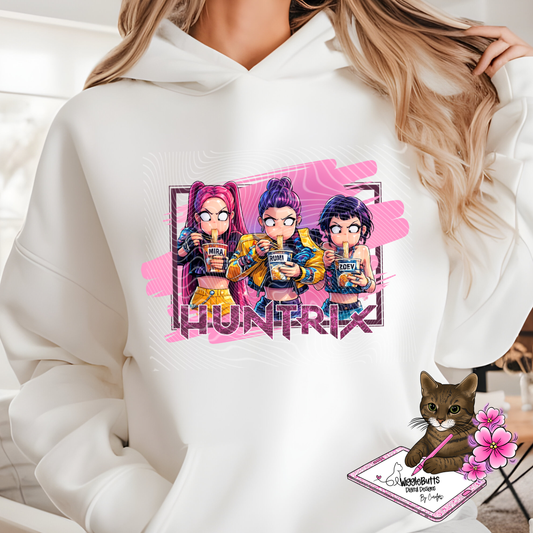 Anime Hunter Girls Ramen PNG Design