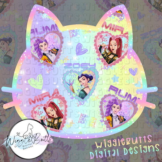 Hunter Girls Pastel Logo Seamless File