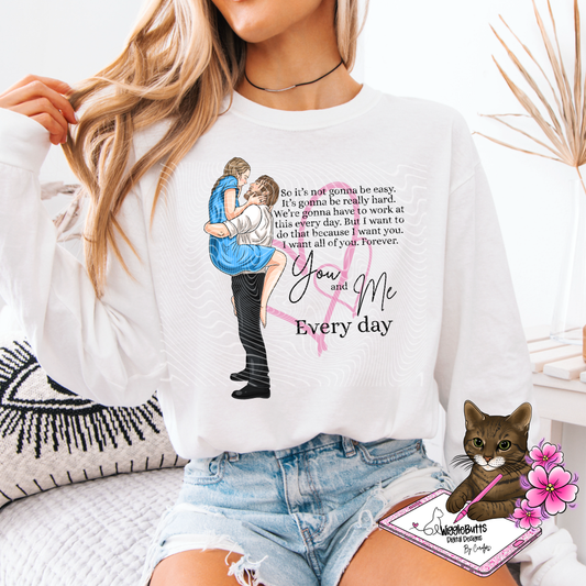 Love Story Movie Me and You PNG Design