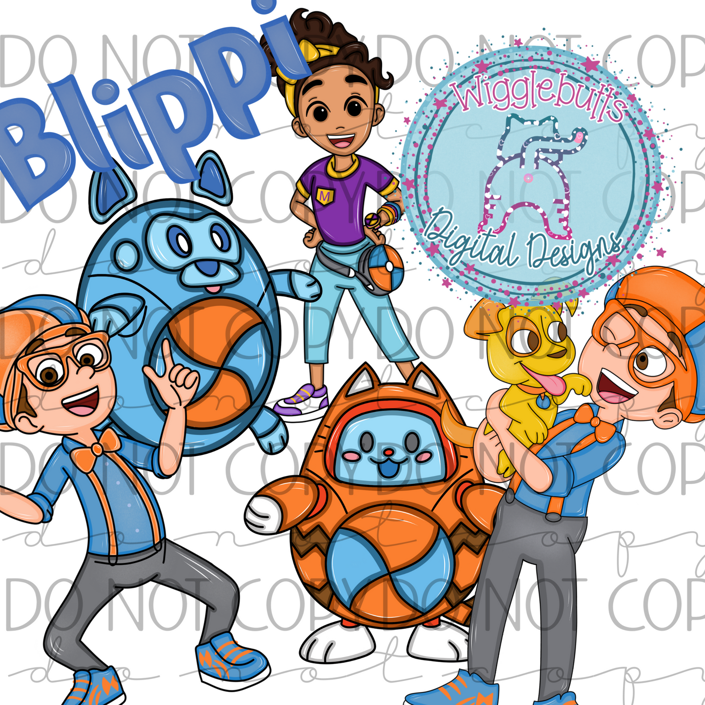 Orange suspenders guy and Friends ClipArt Bundle